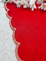 By New Festive Munga Silk Saree Adorned with Cutdana Embellishments