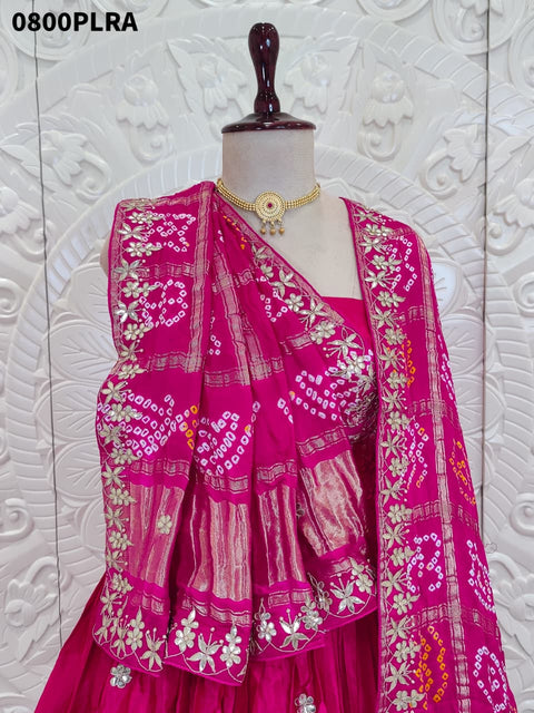 KcPc Pure Gajji Silk Lehenga & Dupptta With Gorgeous Gotapatti work BTU