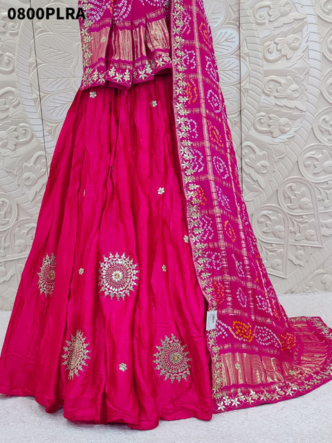 KcPc Pure Gajji Silk Lehenga & Dupptta With Gorgeous Gotapatti work BTU