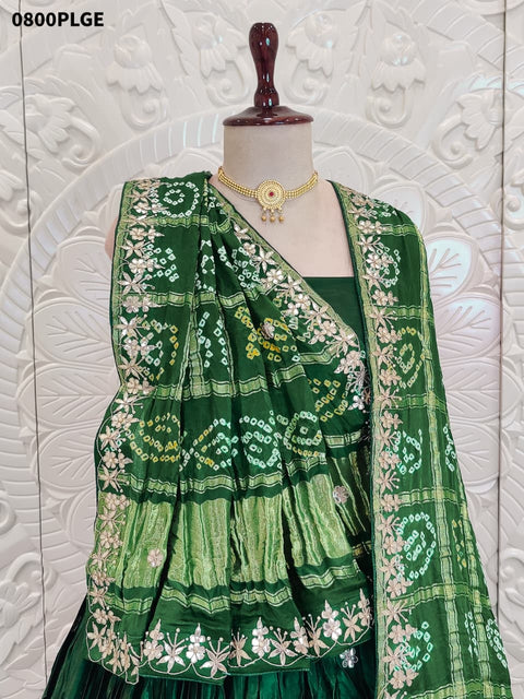 KcPc New Pure Gajji Silk With Gorgeous Gotapatti Handwork Lehenga  BTU