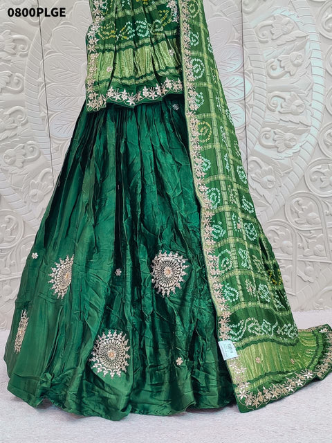 KcPc New Pure Gajji Silk With Gorgeous Gotapatti Handwork Lehenga  BTU