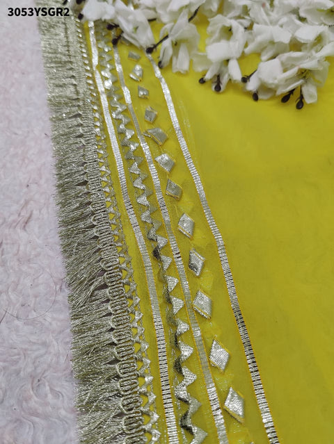 KcPc New Classic Pure Georgette Saree with Rich Gota Patti Embellishment  MHS