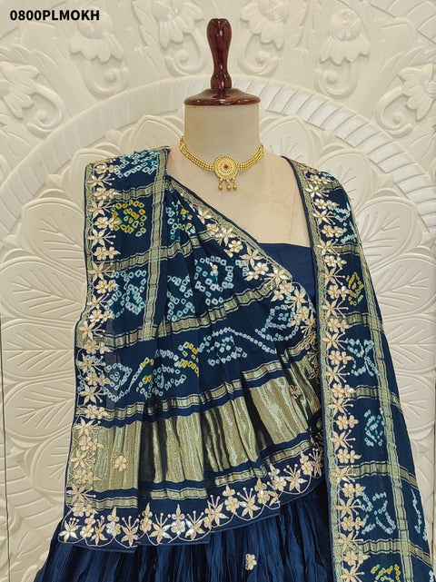 KcPc New Pure Gajji Silk With Gorgeous Gotapatti Handwork Lehenga BTU