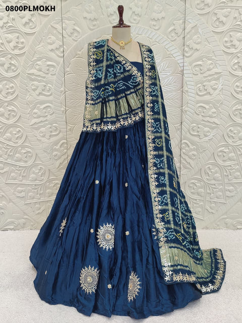 KcPc New Pure Gajji Silk With Gorgeous Gotapatti Handwork Lehenga BTU