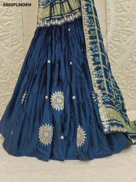 KcPc New Pure Gajji Silk With Gorgeous Gotapatti Handwork Lehenga BTU