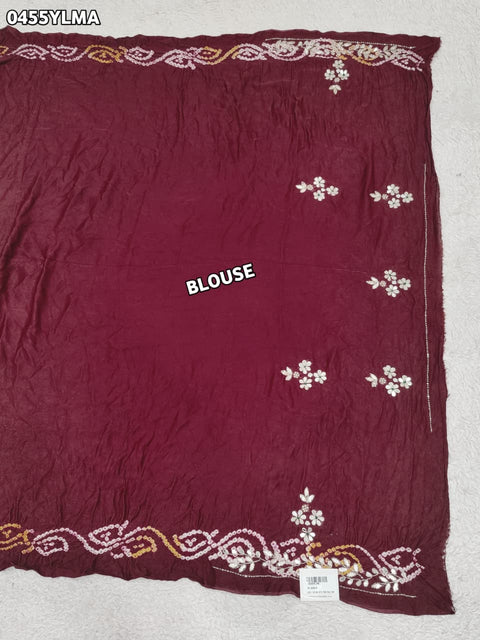 By New Traditional Gaji Silk Gharchola Bandhani Lehenga Exquisite Gotapatti Work