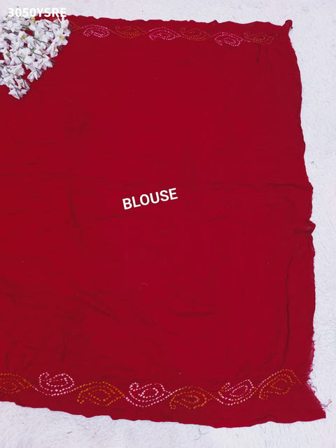 Pure Gaji Silk Traditional Bandhani Saree