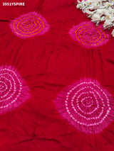 Pure Gaji Silk Traditional Bandhani Saree