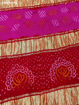 Pure Gaji Silk Traditional Bandhani Saree