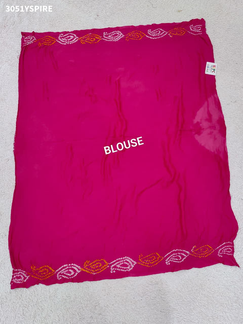 Pure Gaji Silk Traditional Bandhani Saree