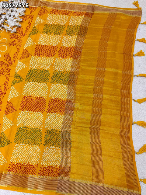 Pink and red saree with a flower pattern  and banarsi style