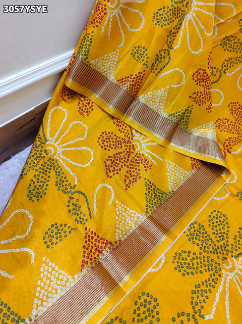 Pink and red saree with a flower pattern  and banarsi style