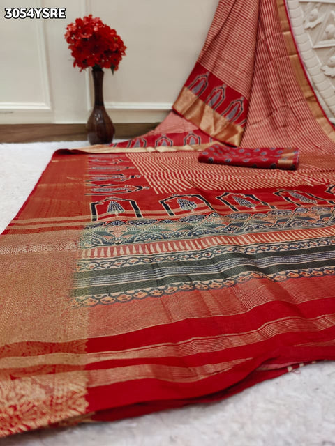 By Festive Pure Munga Silk Saree with Elegant Zari Border
