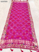 By New Luxury Gaji Silk Gota Patti Gharchola Dupatta Traditional Wear