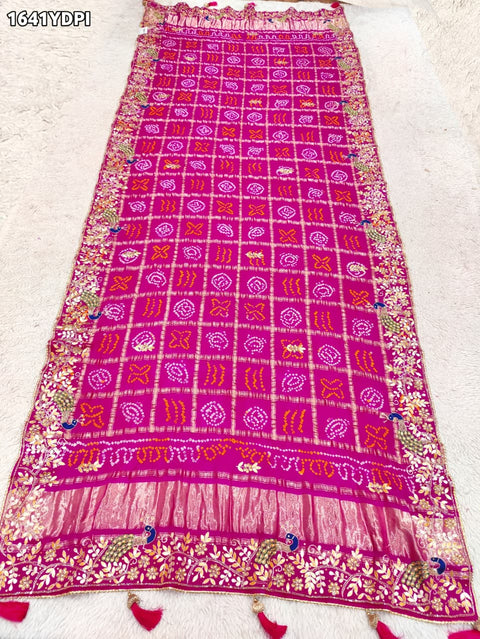 By New Luxury Gaji Silk Gota Patti Gharchola Dupatta Traditional Wear