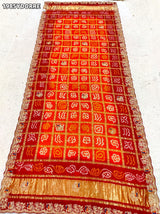 KcPc New Beautiful Arrival Pure Gaji Silk Marwadi Peacock Style Chunri PilaMNL
