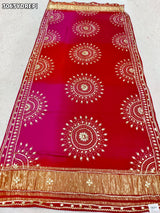 By Premium Gaji Silk Dupatta with Traditional Gotapatti Work