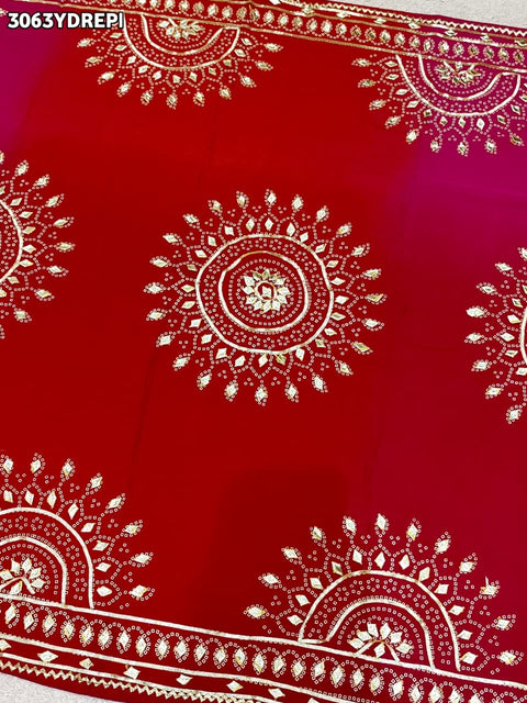 By Premium Gaji Silk Dupatta with Traditional Gotapatti Work