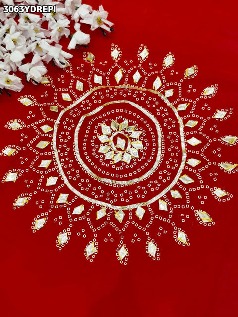 By Premium Gaji Silk Dupatta with Traditional Gotapatti Work