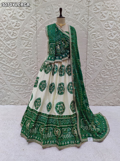 By New Bandhani Style Lehenga with Gotapatti Work Festive Wear Collection 