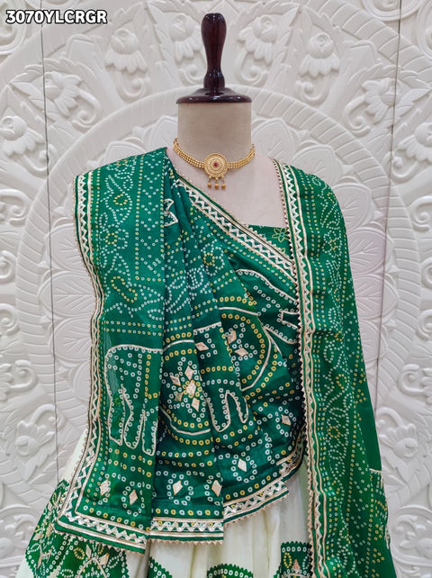 By New Bandhani Style Lehenga with Gotapatti Work Festive Wear Collection 