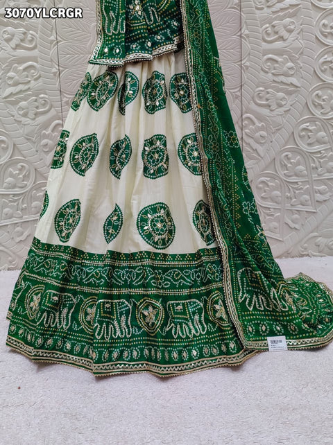 By New Bandhani Style Lehenga with Gotapatti Work Festive Wear Collection 