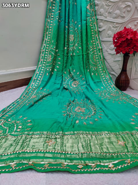 By Premium Gaji Silk Dupatta with Traditional Gotapatti Work
