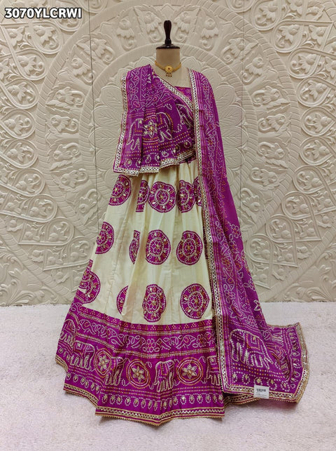 By New Bandhani Style Lehenga with Gotapatti Work Festive Wear Collection 