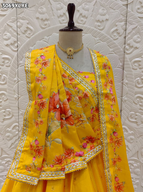 KcPc New Designer Crepe Silk Lehenga with Premium Gotapatti Work   MHS