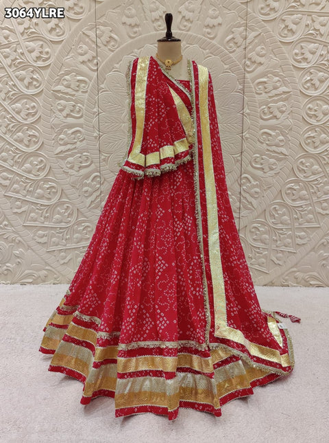 By Bandhani Style Lehanga With Wedding Wear