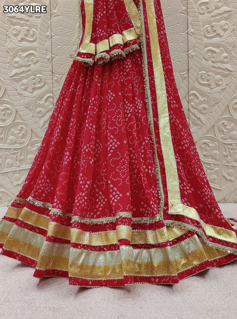 By Bandhani Style Lehanga With Wedding Wear