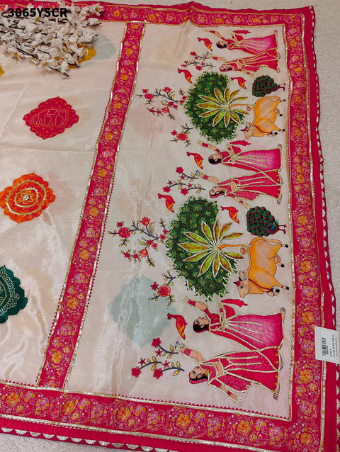 By Elegant Kalamkari Style Saree With Festive Special