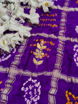 By New Pure Gaji Silk Bandhani Saree with Ghatchola Heavy Gotapatti Work