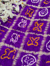 By New Pure Gaji Silk Bandhani Saree with Ghatchola Heavy Gotapatti Work