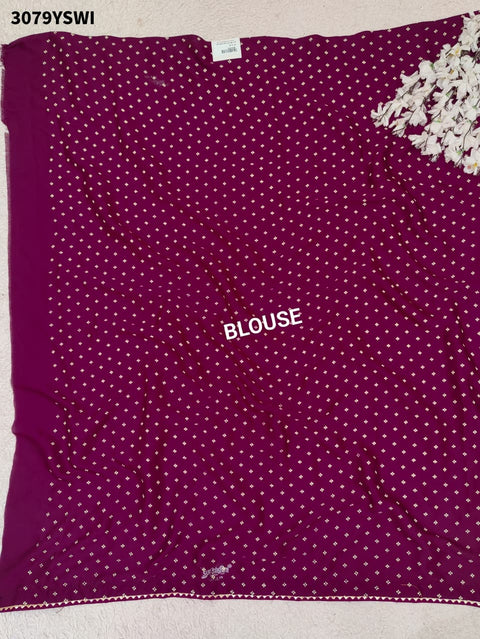 By Bandhani Saree with Elegant Gotapatti Work