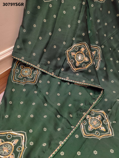 By Bandhani Saree with Elegant Gotapatti Work