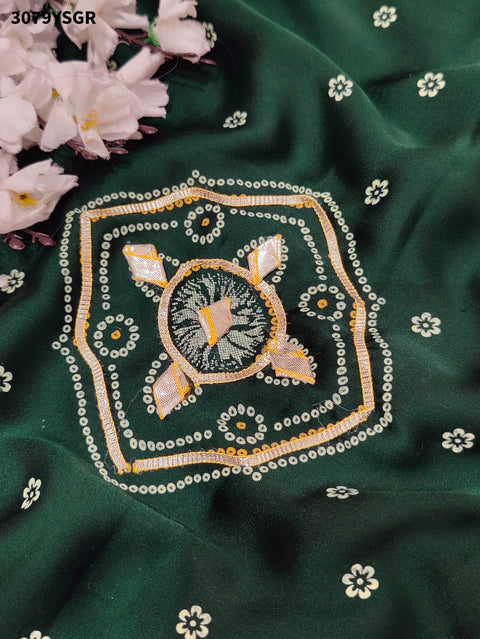 By Bandhani Saree with Elegant Gotapatti Work