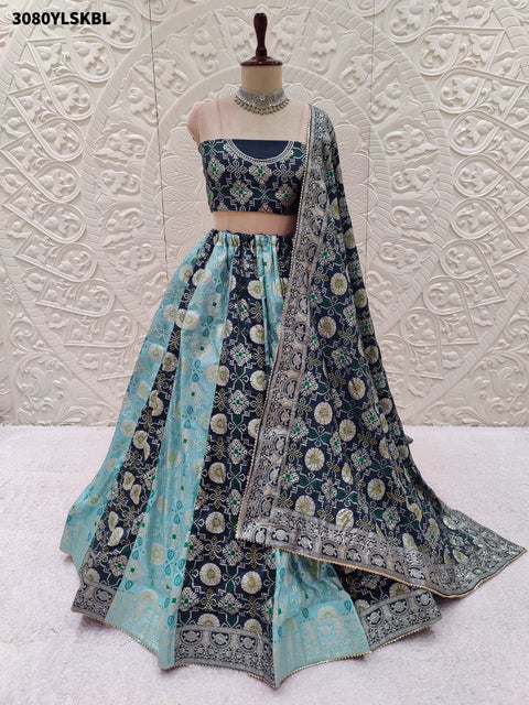 By New Premium Banarasi Lehenga with Rich Zari Work