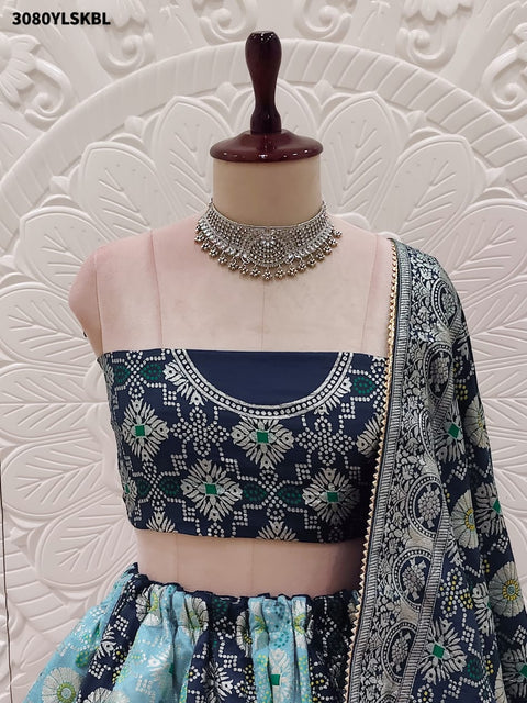 By New Premium Banarasi Lehenga with Rich Zari Work