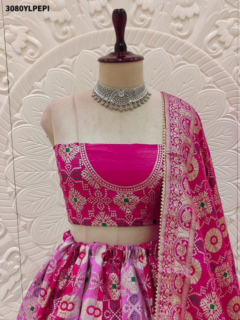 By Banarasi Lehenga With Traditional Wear