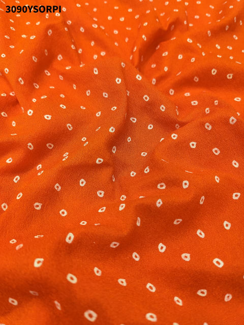 By New Premium Bandhani Style Saree With Gota Detailing