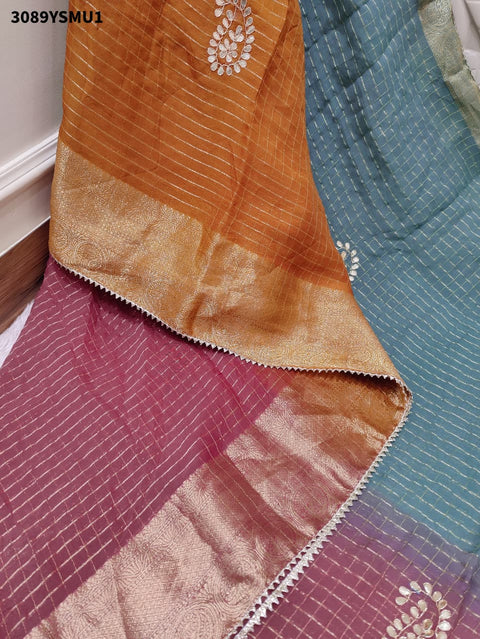 By Premium Banarasi Organza Saree With Festive Wear