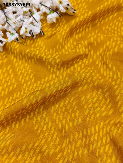 Yellow and pink saree with patola style