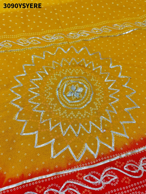 KcPc New Festive Wear Bandhani Saree in Nylon Viscose Silk   GAN