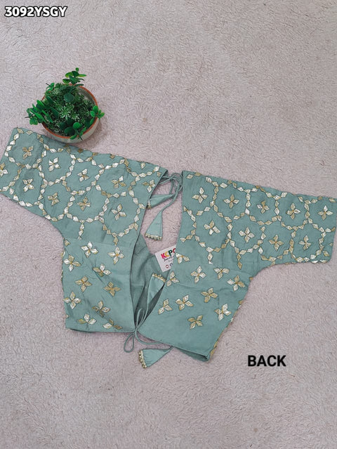 KcPc New Premium Georgette Saree with Handcrafted Gota Border  NSJ