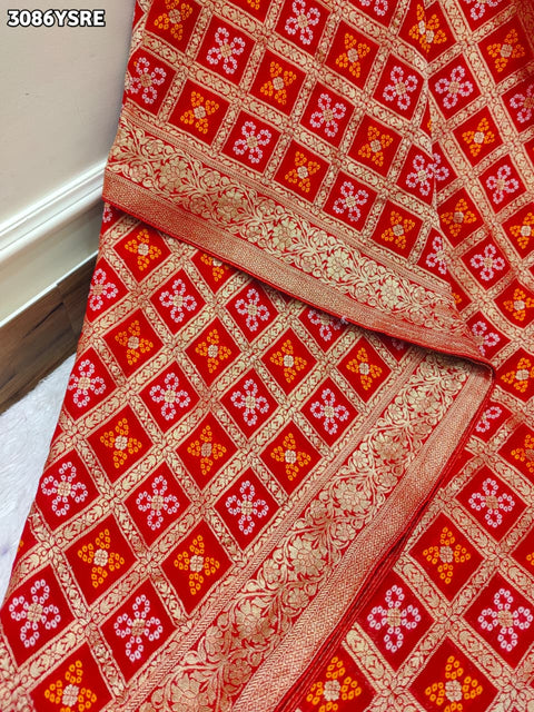 By New Premium Georgette Banarasi Zari Weaving Saree KCPC