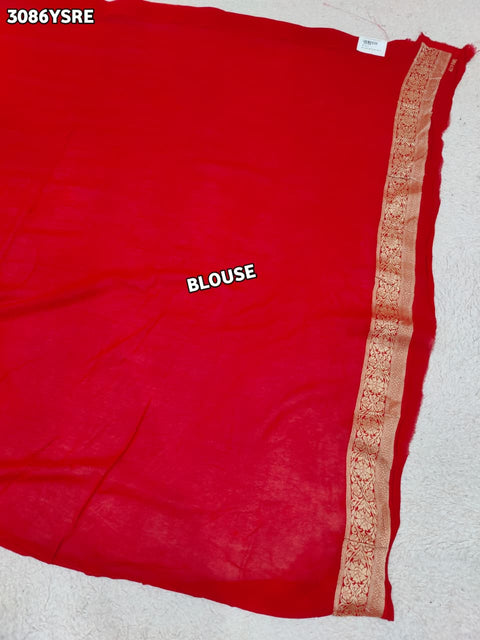 By New Premium Georgette Banarasi Zari Weaving Saree KCPC