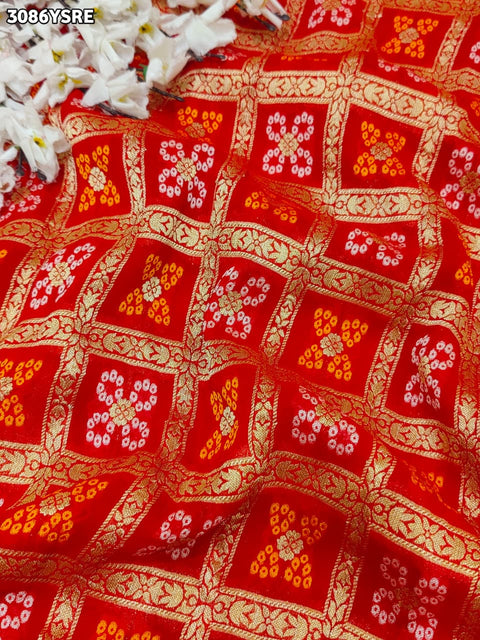 By New Premium Georgette Banarasi Zari Weaving Saree KCPC