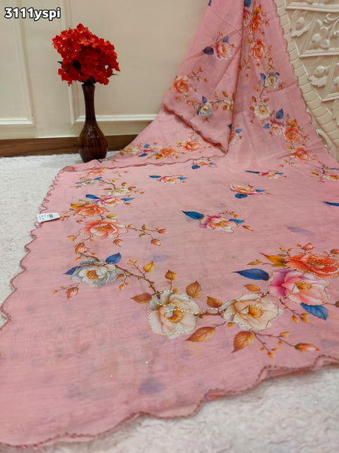 By Printed Saree for Everyday Casual Wear KCPC