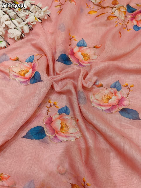 By Printed Saree for Everyday Casual Wear KCPC